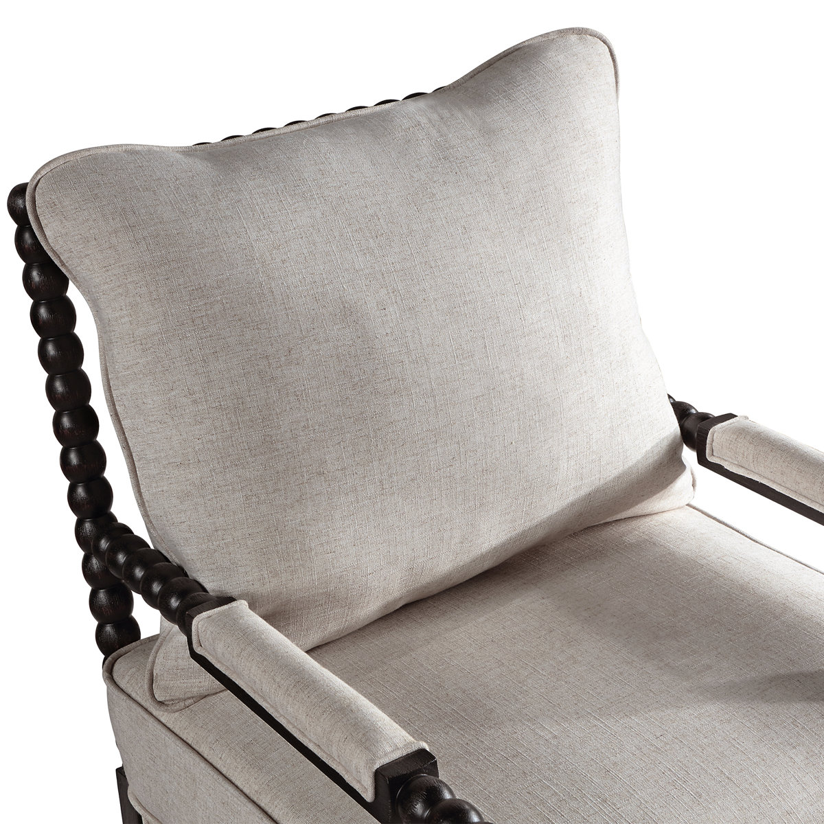 Lorentz Modern Farmhouse Accent Chair 25.5" Wide with Turned Wood and Solid Frame